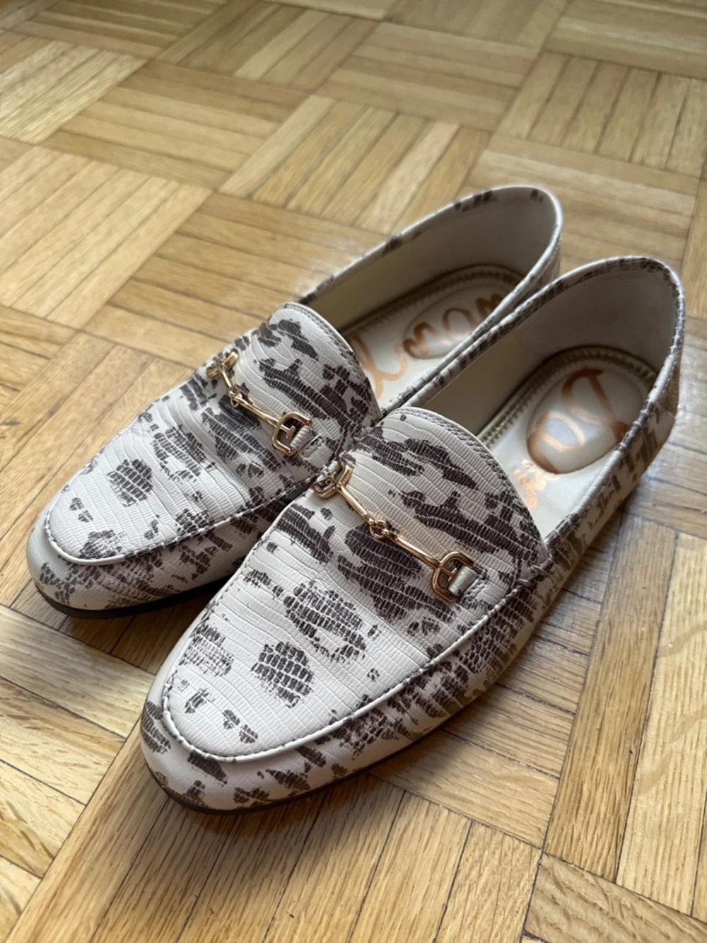 Sam Edelman Leather Snake Print Loraine Loafers